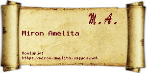 Miron Amelita névjegykártya